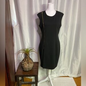 Calvin Klein Black Sleeveless Sheath Mini Dress